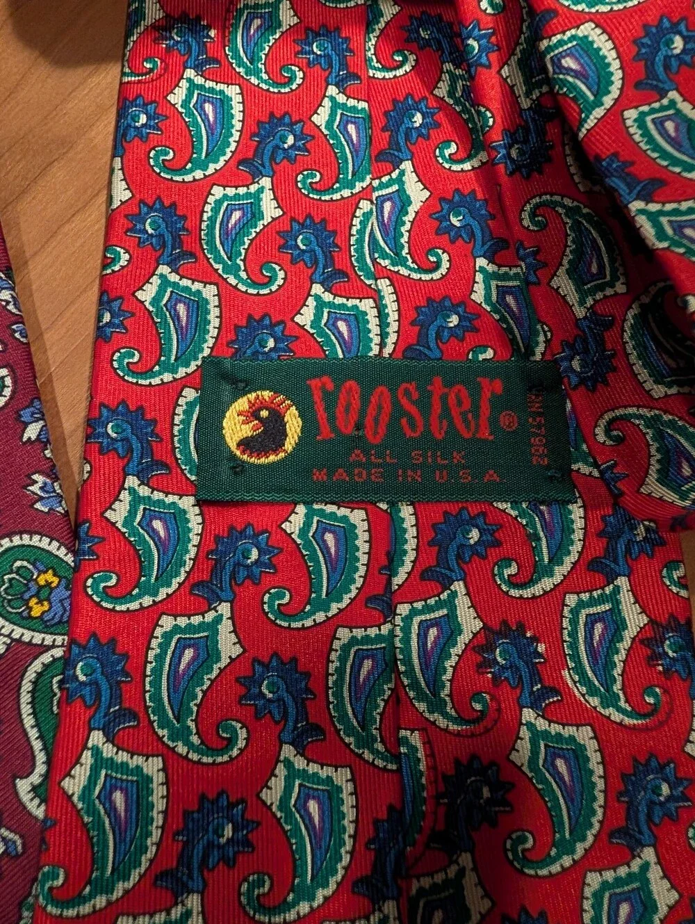Vintage Paisley Silk Tie Bundle- Red, Burgundy & Black Options